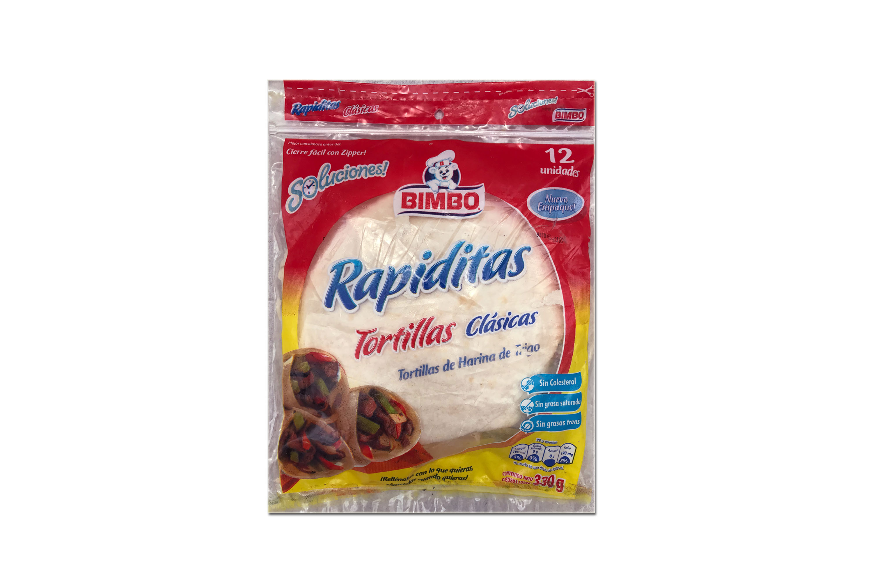 Tortillas Bimbo Clásicas 12 unidades Supermercado Paotrolado