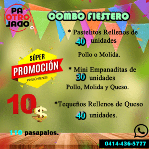 Combo Fiestero 110 Pasapalos Congelados ( Solo para Valencia ) Promoción