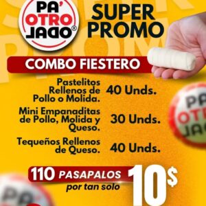 Combo Fiestero 110 Pasapalos Congelados ( Solo para Valencia ) Promoción