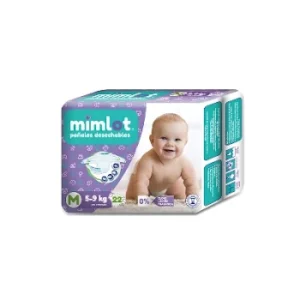Pañal Desechable Mimlot Talla M 22 Unidades