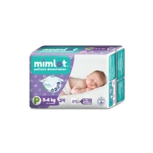 Pañal Desechable Mimlot Talla P 24 Unidades