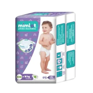 Pañal Desechable Mimlot Talla XXG 18 unidades
