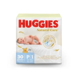 Pañal Huggies Natural Care Etapa 1 Talla P 30 unidades